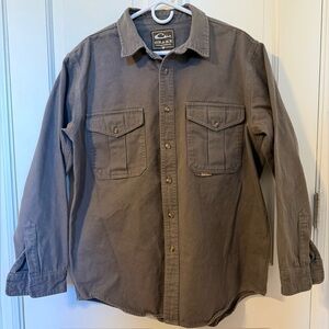 Drake grey Chamois Button Down Shirt